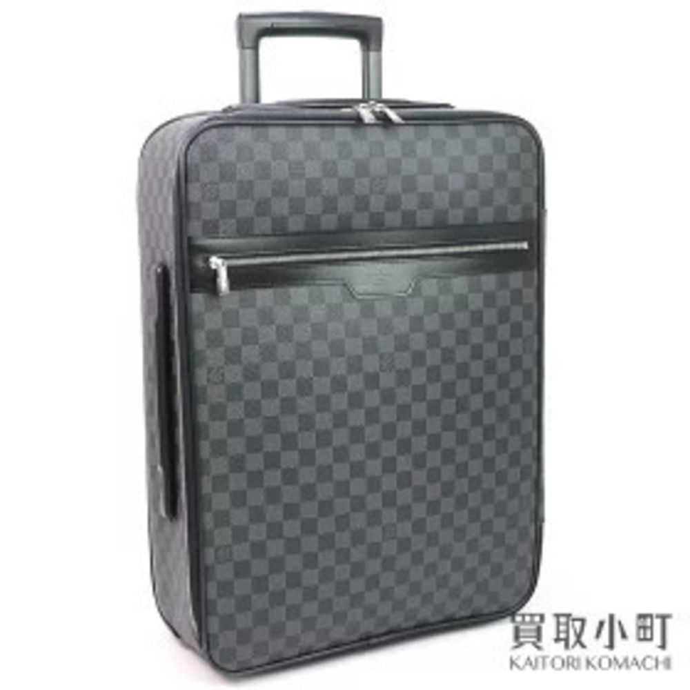 Louis Vuitton Pegase Damier Graphite Black Carry on Trolley Wheels Travel Bag